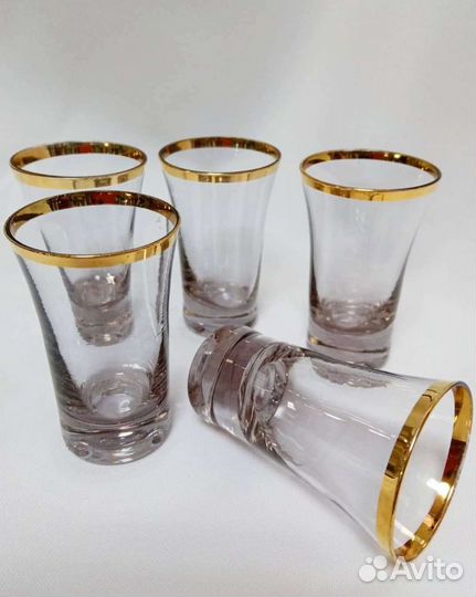 Бокалы рюмки стекло хрусталь СССР Чешское стекло