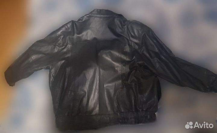 Кожанный бомбер винтаж