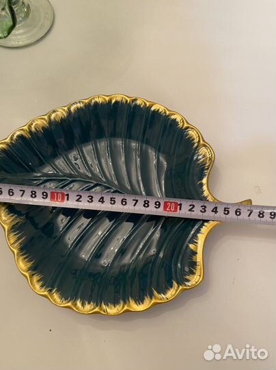 Блюдо керамическое лист