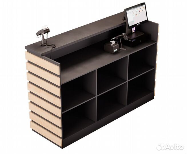 Барная стойка для кафе, кофеен Лайн Клен/Черный