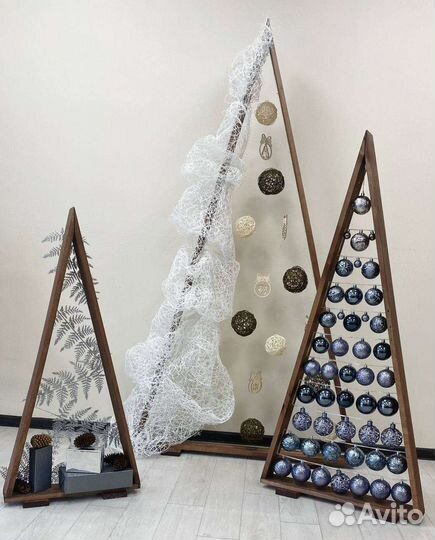 Набор дизайнерских ёлок (3шт.) новогодний декор
