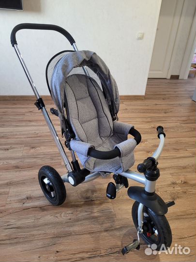 Трехколесный велосипед с ручкой складной