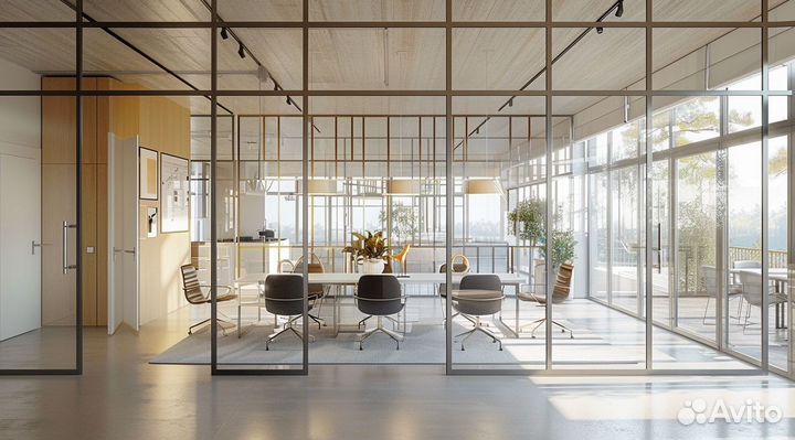 Стеклянная перегородка