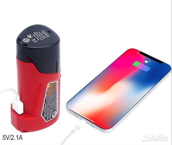 USB-адаптер от акб Milwaukee M12