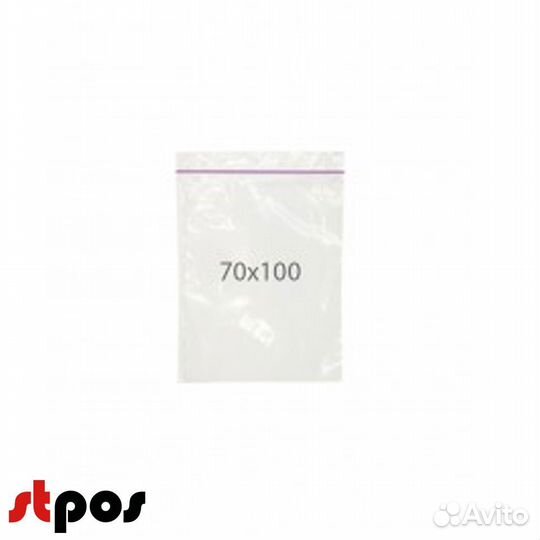 Пакеты zip lock 70х100 мм, 35 мкм, 100 шт./упак