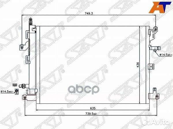 Радиатор кондиционера Volvo XC90 02-14 ST-VL01