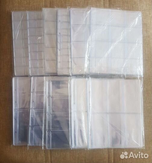 Листы для монет и банкнот формата