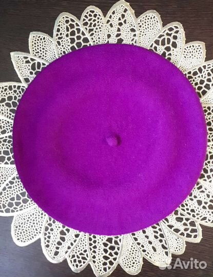 Берет женский шерсть+подарок повязка на голову