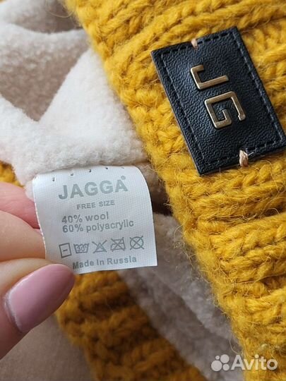 Комплект шапка, снуд и варежки