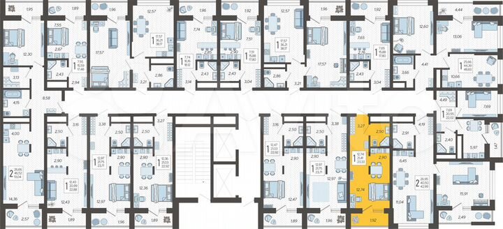 Квартира-студия, 23,3 м², 11/19 эт.