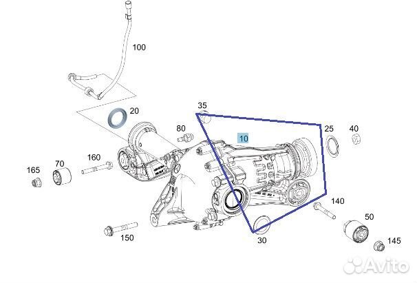 Корпус редуктора Mercedes-Benz Gle 450 4Matic