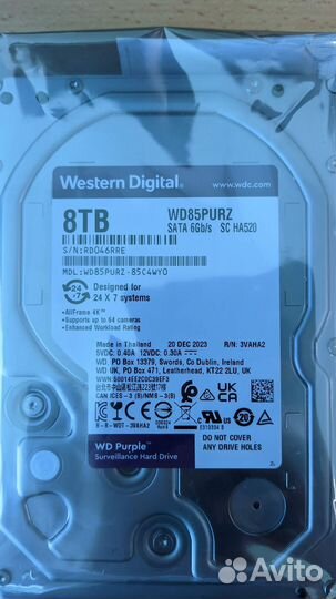 Жесткий диск WD85purz 8Tb SATA WD Purple