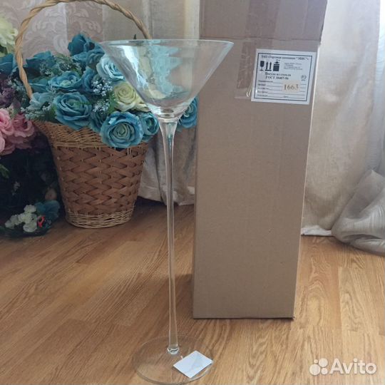 Ваза бокал новая в упаковке, всего 4 шт