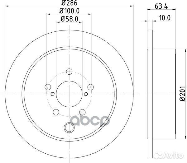 Диск тормозной зад subaru forester (SH ) 2