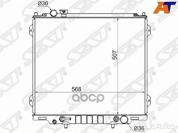 Радиатор Hyundai Terracan 01-07 HY0012-2.5 Sat
