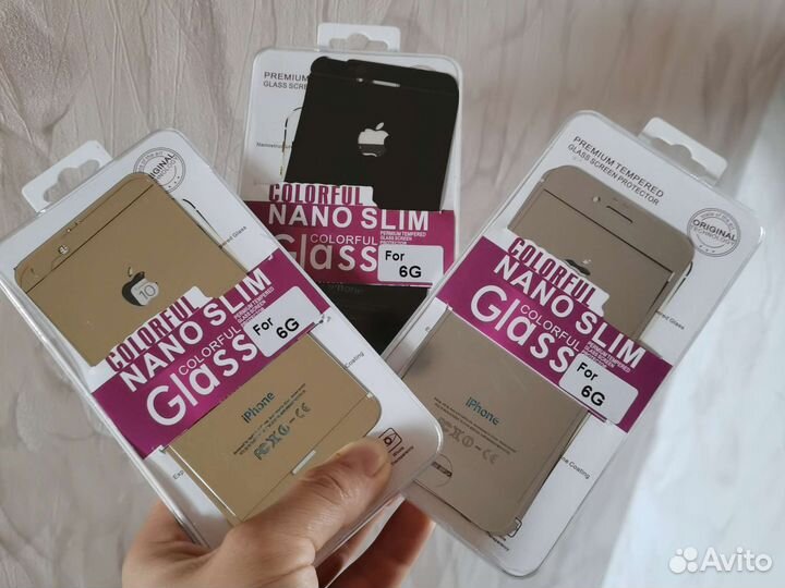 Защитное стекло 2в1 для iPhone 6