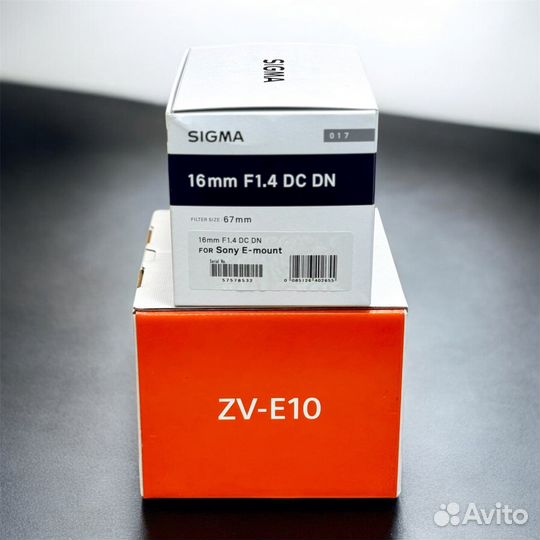Sony ZV-E10 Body + Sigma 16mm f/1.4 DC DN Sony E