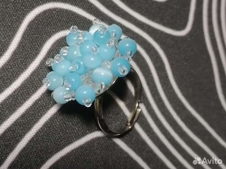 Кольцо женское из бисера