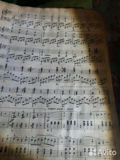 Антикварные книги. Ноты для фортепиано