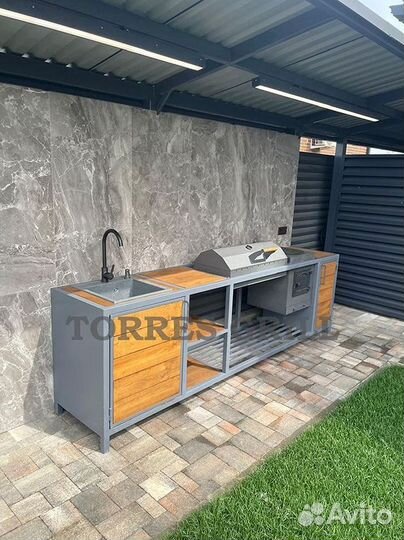 Мангальный комплекс лофт с крышей