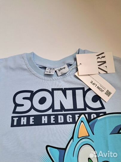 Футболка sonic Zara 104, 110, 116, 128, 140, новая