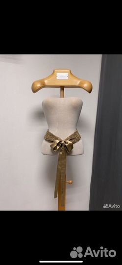 Пояс шелковый с пайетками винтаж