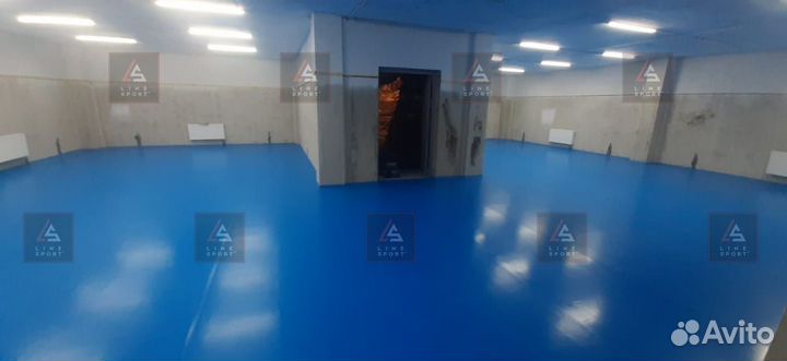 Борцовский ковер 6х6 одноцветный карманы