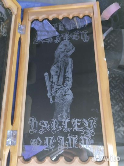 Нарды ручной работы со стеклом