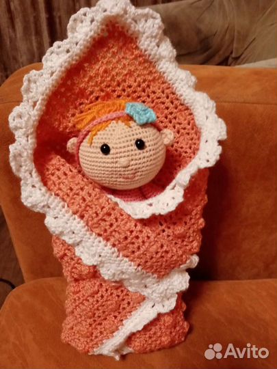 Кукла пупс - игрушка амигуруми