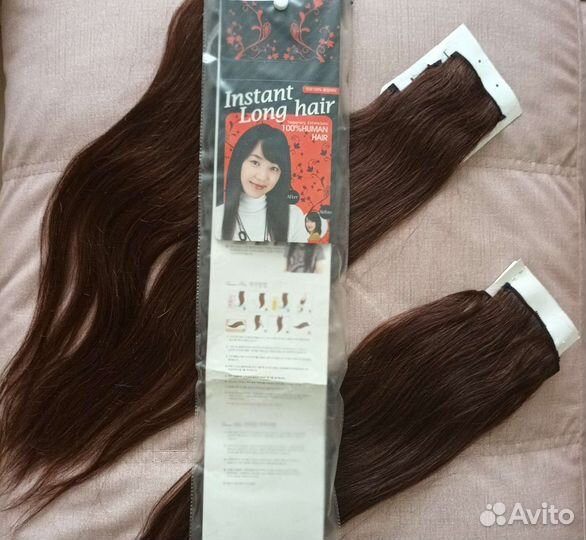 Волосы натуральные на заколках 60-62 см