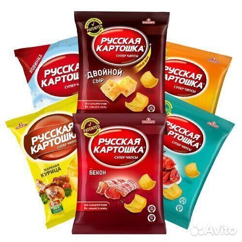 Чипсы картофельные Русская Картошка Ассорти 50г