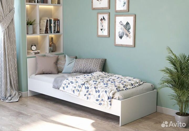 Кровать с матрасом односпальная