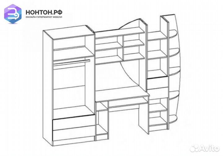 Стенка Мальвина белая
