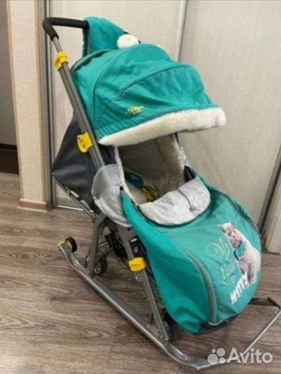 Зимняя коляска санки детские