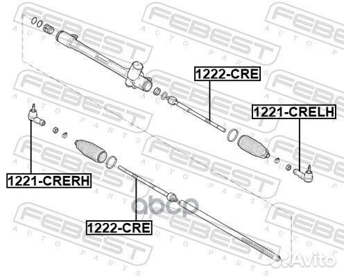 Наконечник рулевой правый 1221crerh Febest