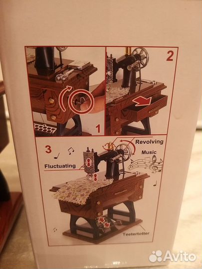 Музыкальная шкатулка Швейная машинка