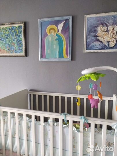 Картина Ангел-Хранитель.Масло,холст.Шедевр