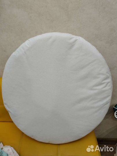 Матрас круглый 75х75, наматрасник, простыни