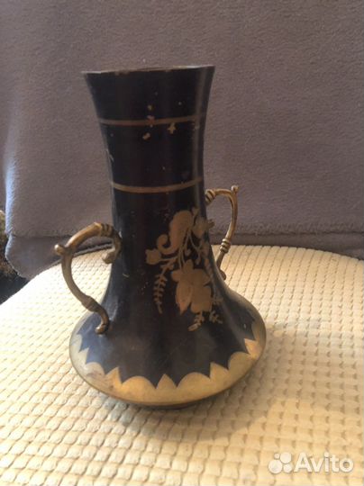 Вазочка с ручками Латунь. Индия