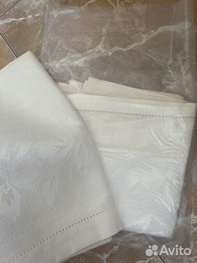 Скатерть салфетки новые лен Кострома