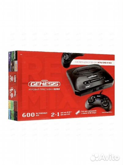 Ретро-консоль Retro Genesis Remix + 600 игр