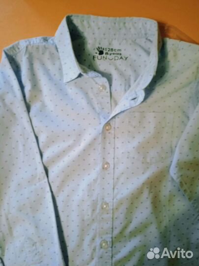 Рубашка школьная для мальчика 128