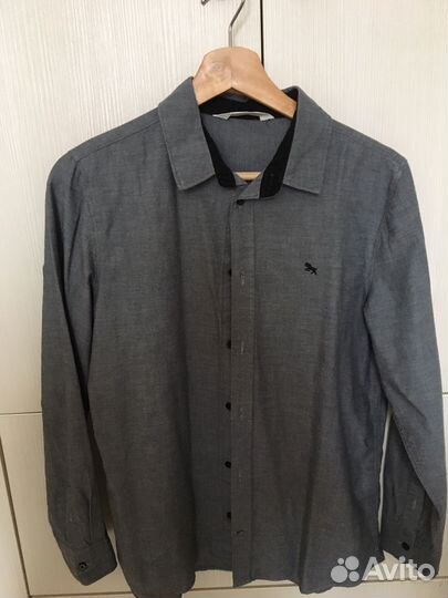 Рубашка серая для мальчика H&M рост 164 см