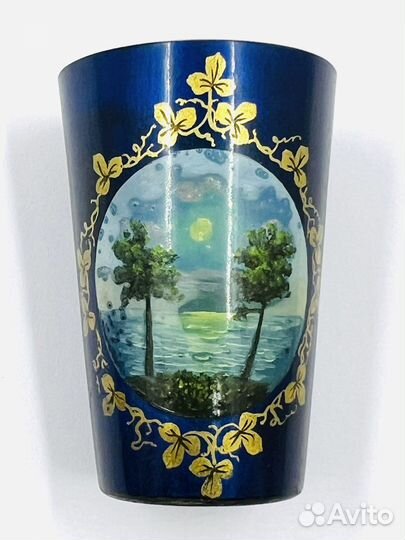 Стопка Серебро 875 пробы Эмаль СССР Отличная