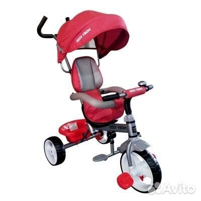 Велосипед 3 колеса 3в1 принт EVA красный