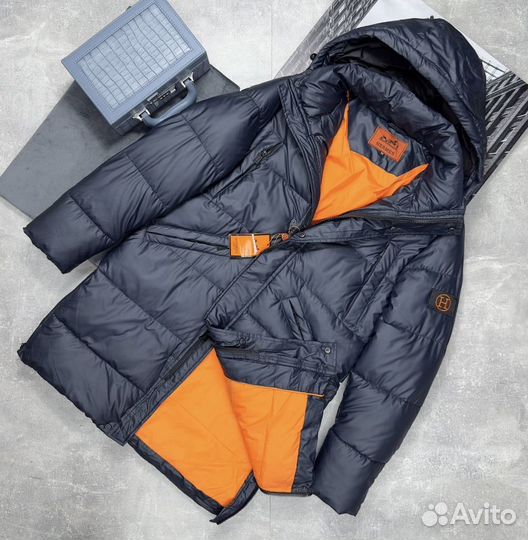 Мужская зимняя куртка hermes (premium)