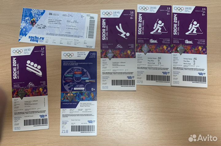 Билеты с олимпиады в Сочи 2014
