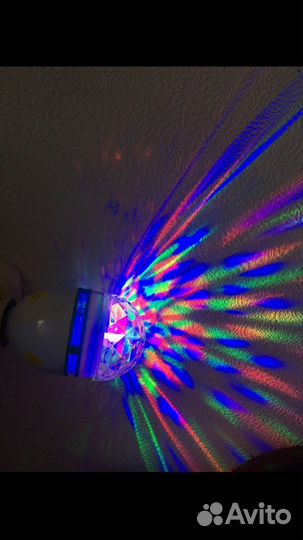 Светильник цветная лампочка Дисколампа