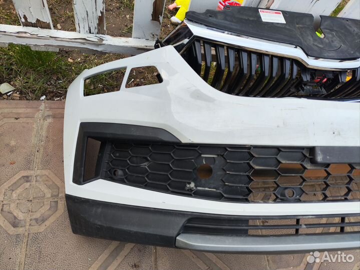 Бампер передний Skoda Kodiaq 1 NS7 рестайлинг