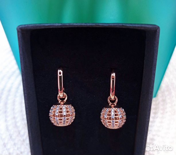 Серьги Шарики ювелирная бижутерия